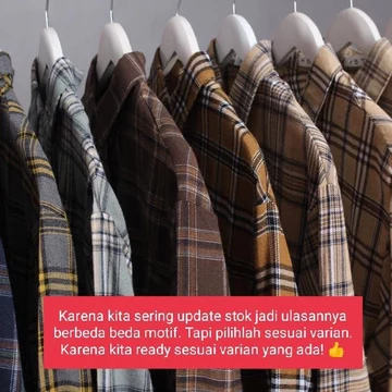 Kemeja Flanel Lengan Panjang Bahan Import Berkualitas Premium