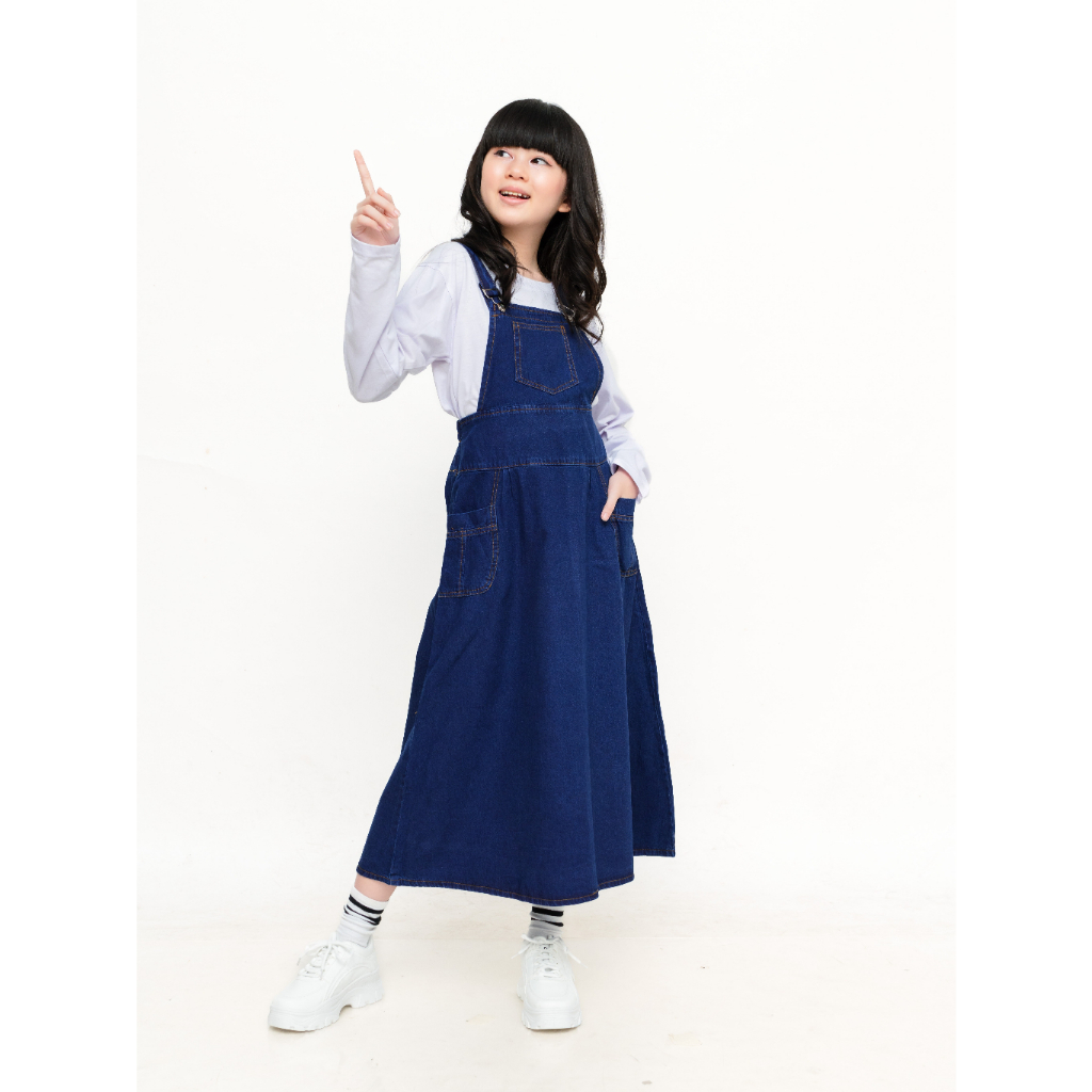 Jual MOLDING - Overall Rok Jeans Model Polos Warna Navy - 89085 ...
