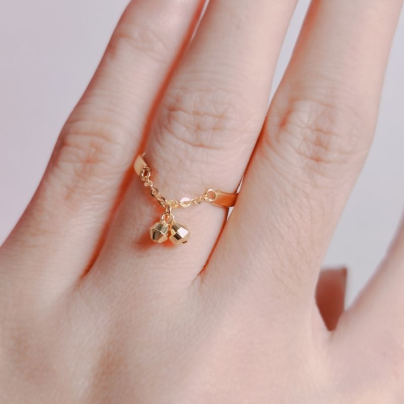 Jual cincin rantai emas asli unik bola manis lucu simple | Shopee Indonesia