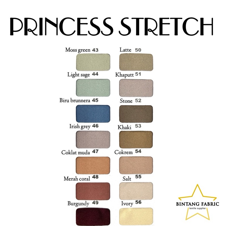 Jual ART N93D Bahan Kain Princess Stretch Lady Zara 1 meter | Shopee ...