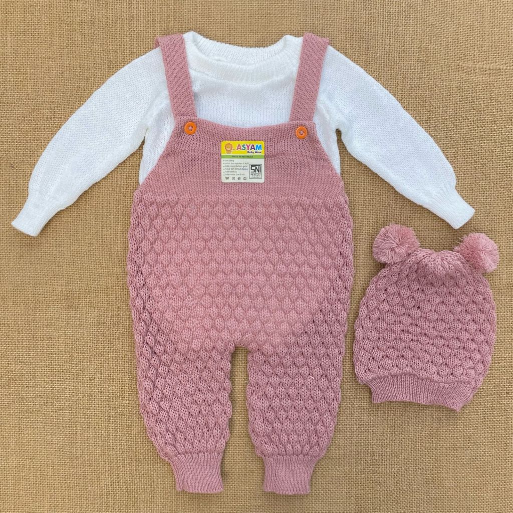 Jual Jumper Rajut Kodok Rajut Overall Rajut Bayi Newborn ASYAM BABY ...