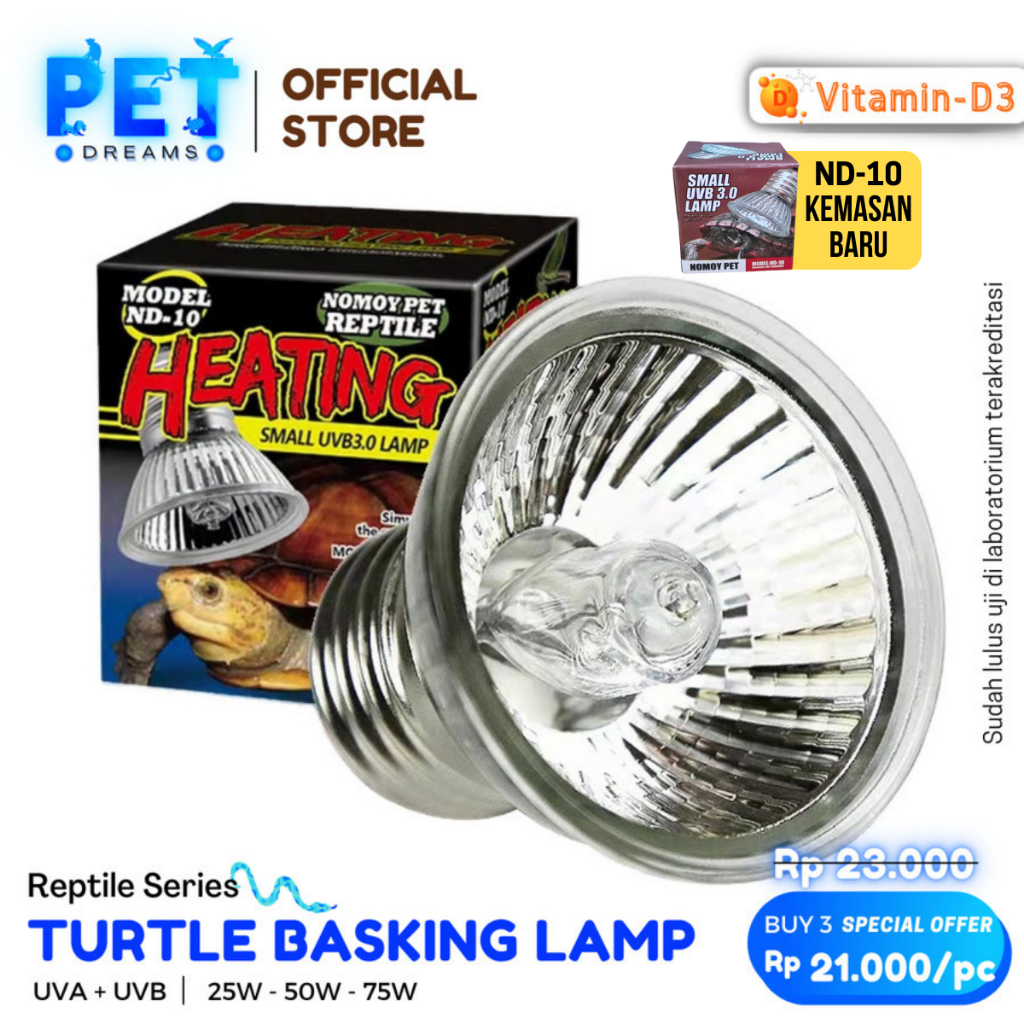 Jual LAMPU UVA UVB HALOGEN 25W 50W 75W PENGHANGAT REPTILE REPTIL TORTO ...