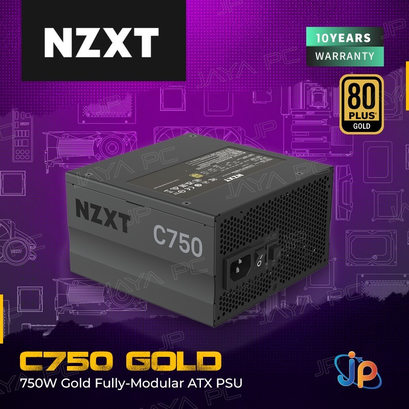 Jual NZXT C750 750W PSU/ Power Supply 750Watt 80+ Gold | Shopee Indonesia