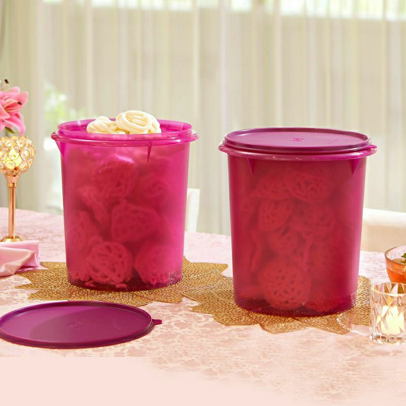 Jual SALE !! GIANT CANISTER 8,4 L UNGU TUPPERWARE TOPLES KERUPUK
