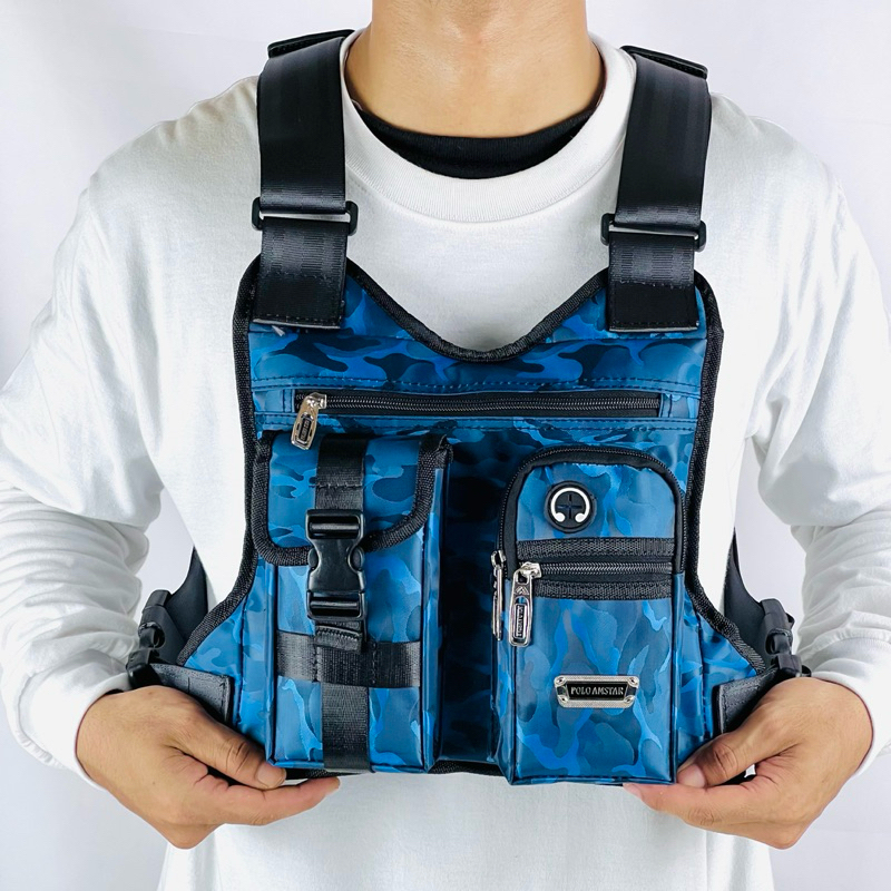 Jual Tas Pria Selempang Dada Army Tas Rompi Chest Bag Outdoor POLO ...
