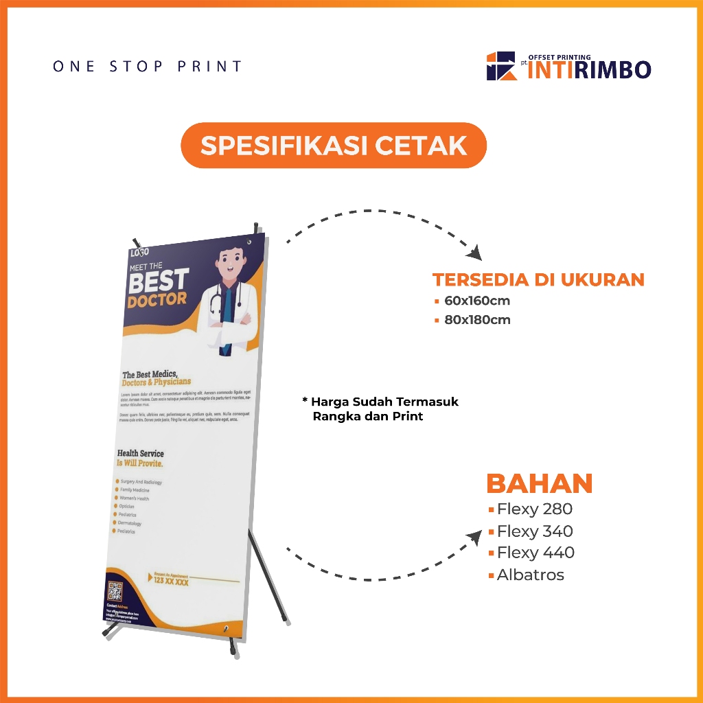 Jual INTI RIMBO - X Banner Standing Banner Murah Wedding / Kecantikan ...