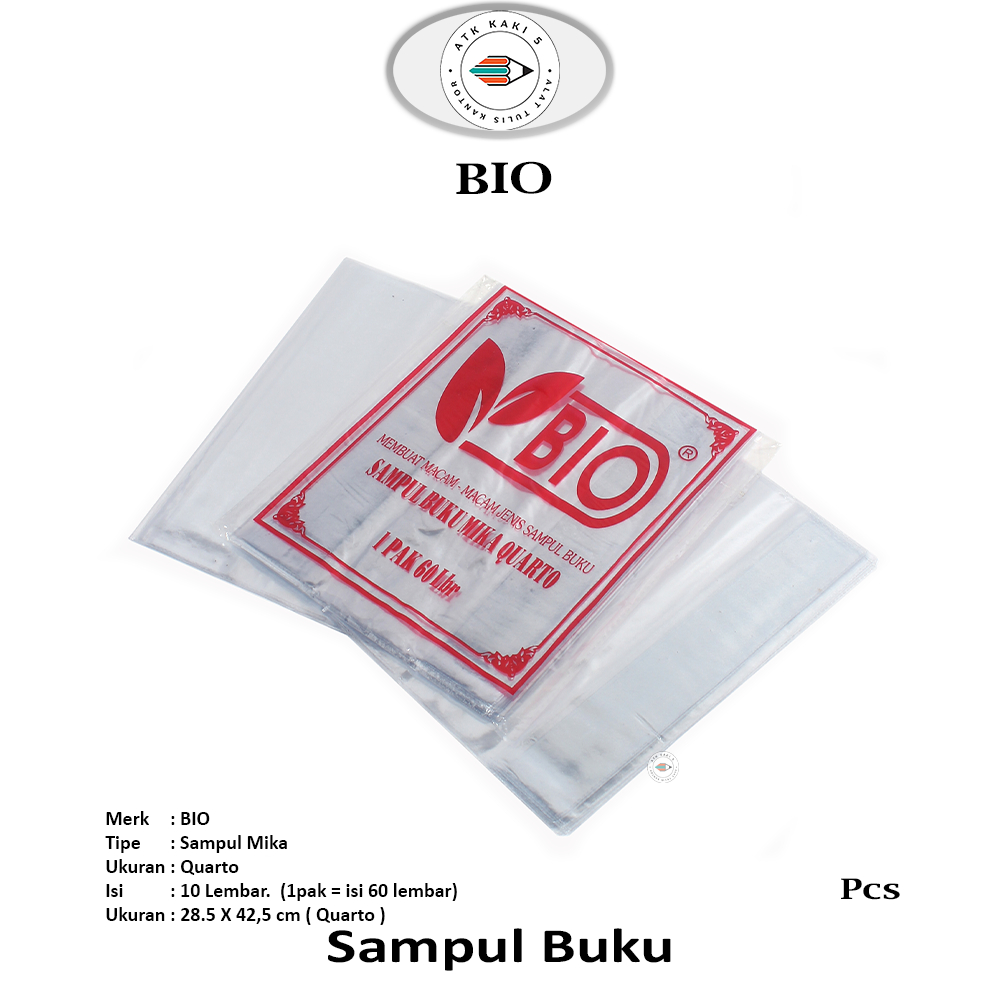 Jual Bio Sampul Buku Plastik Mika Uk Kwarto 10 Pcs Shopee Indonesia