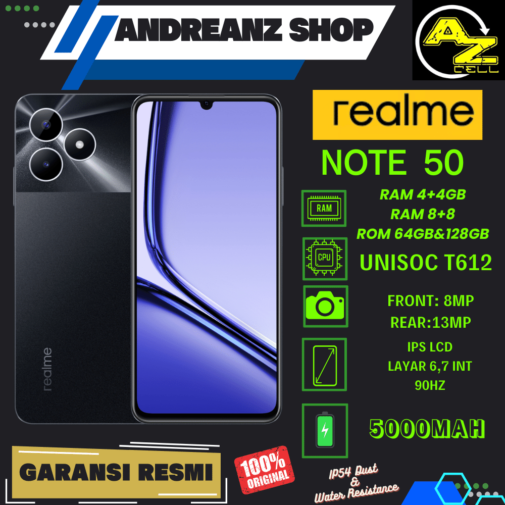Jual Realme Note 50 Ram 4/64 6/128 gb GARANSI RESMI | Shopee Indonesia