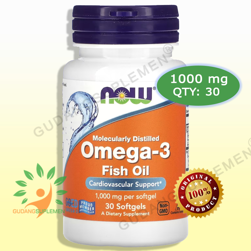 Jual NOW Omega3 Molecularly Distilled 30 Softgels Minyak Ikan Fish