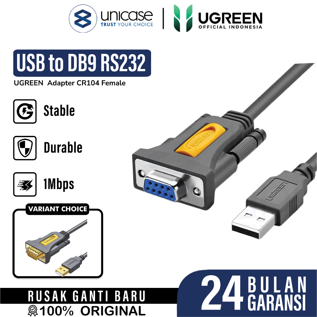Jual Converter Adapter Cable USB to Serial DB9 RS232 UGREEN Male ...