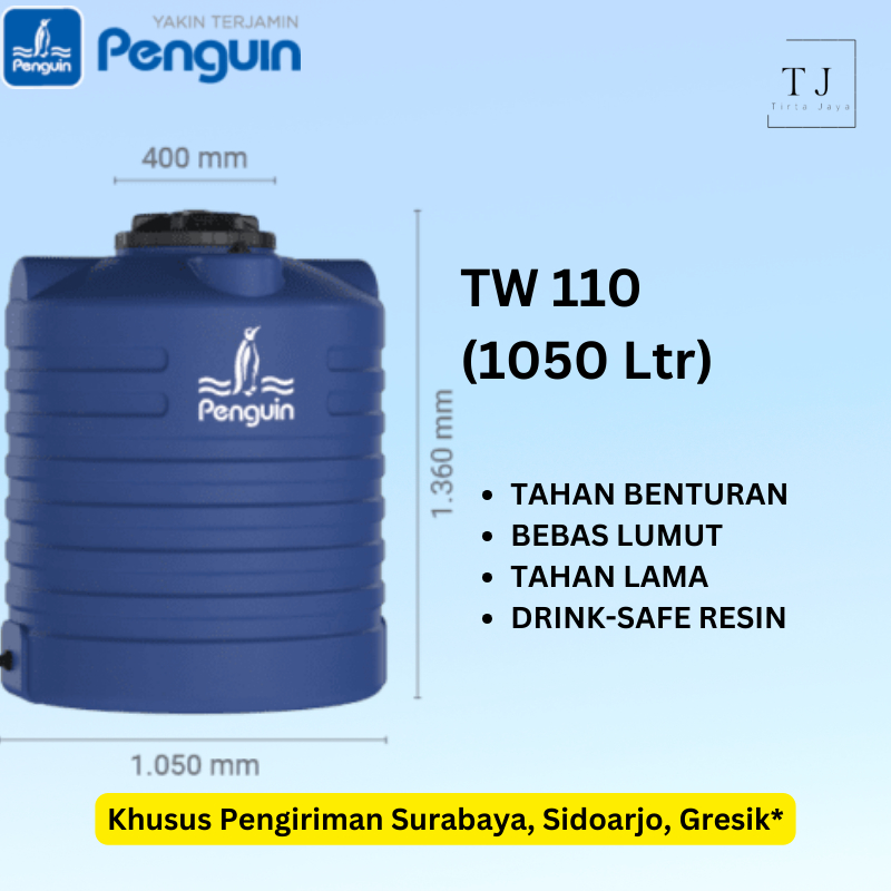 Jual Tangki Air PENGUIN TW 110 1050 L Toren Air Tandon Air Tangki ...