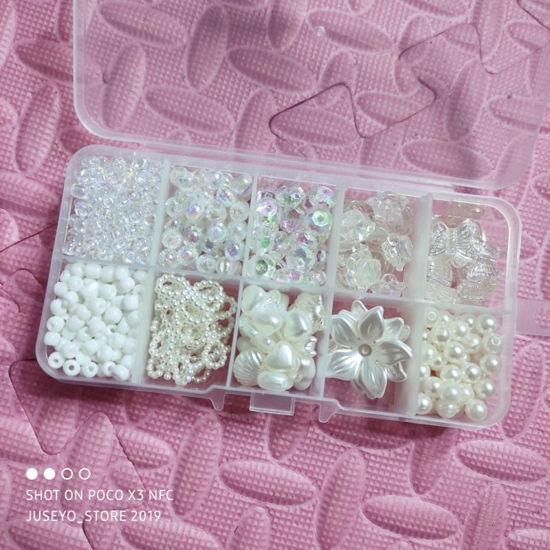 Jual Manik Beads Monte Bening Pastel Manik Manik Pasir Box Manik