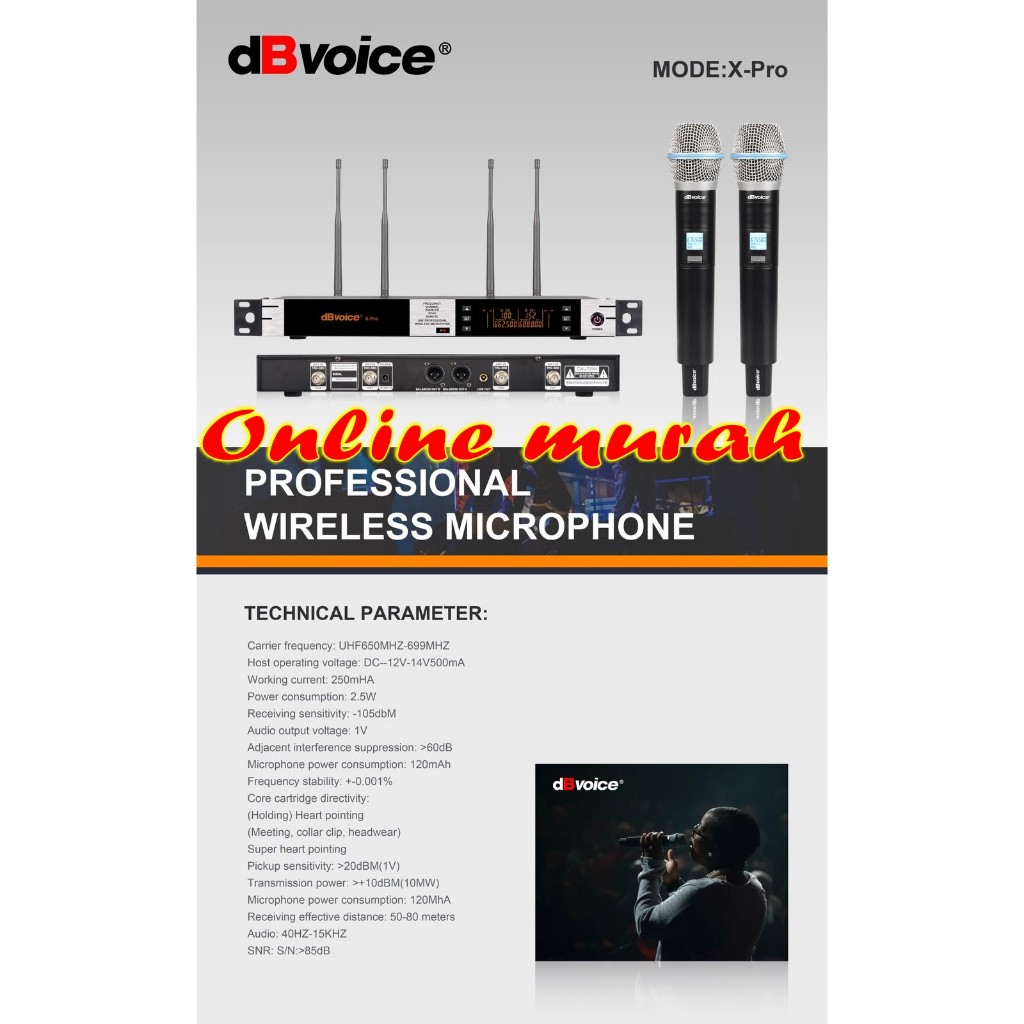 Jual MIC WIRELESS DBVOICE XPRO HANDHELD ORIGINAL | Shopee Indonesia