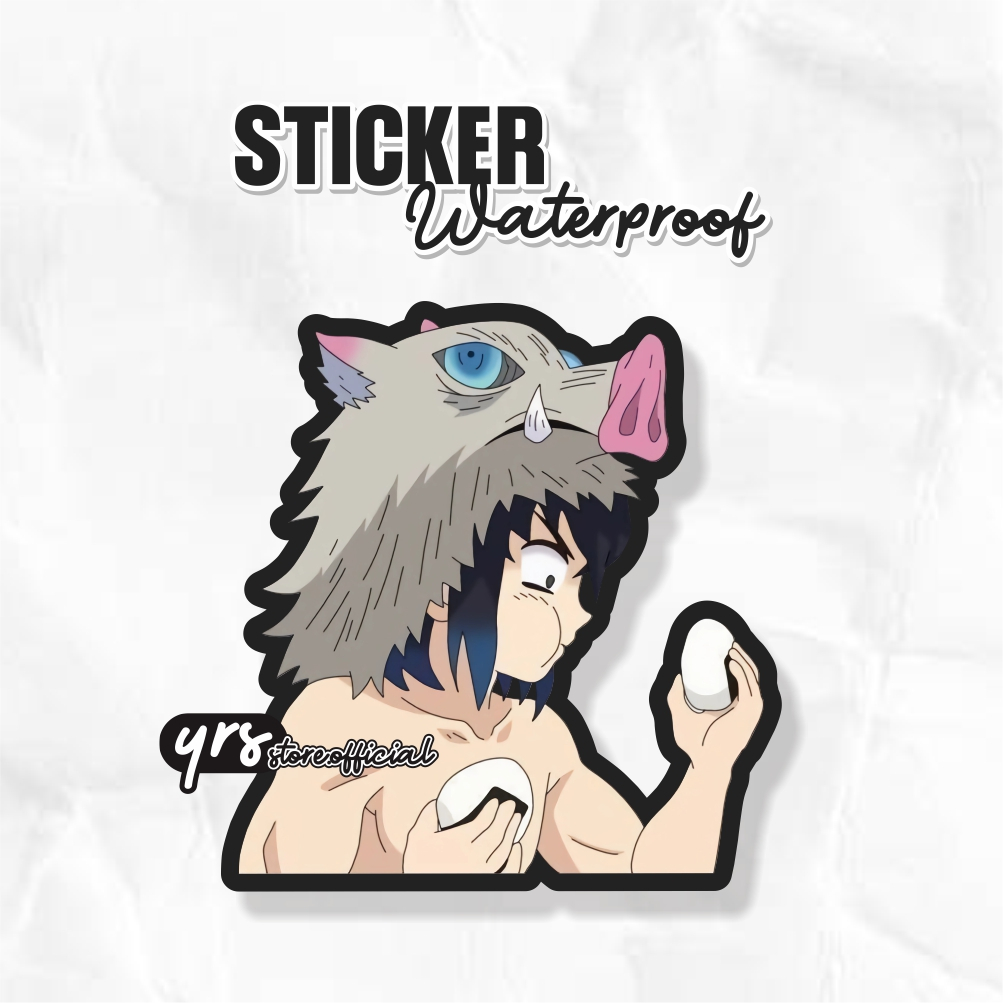 Jual Sticker Anime Demon Slayer Inosuke Sticker case hp Laptop dll ...