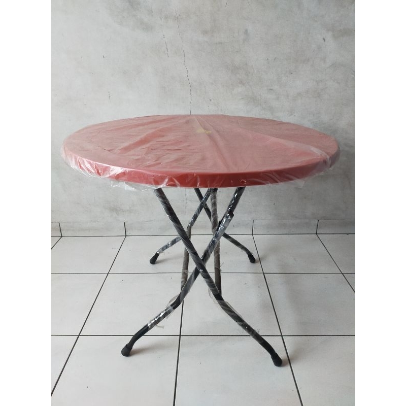 Jual Meja Lipat Plastik Bulat Phylia Merah / Meja Lipat Serbaguna ...