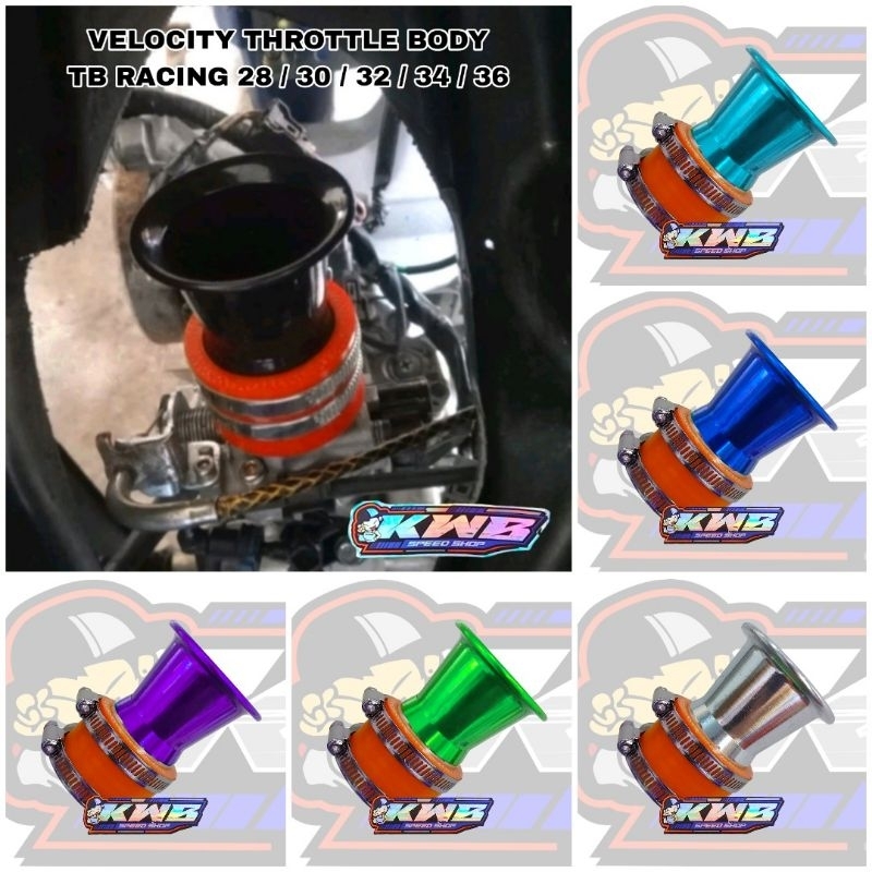 Jual Velocity throttle body TB racing 28/30/32/34/36 beat vario 125 150 ...