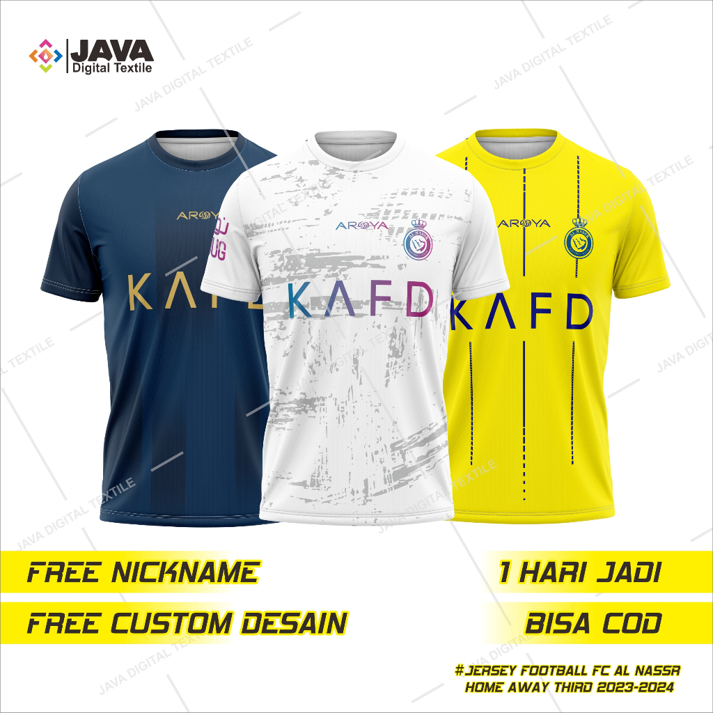 Jual Jersey Baju Kaos Bola Al Nassr R Home Away 3rd Third 2023 2024