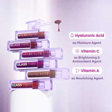 Kaila Beaute Glass Tint Lip Tint Infused Skincare Transferproof Tahan Lama Dengan Hyaluronic