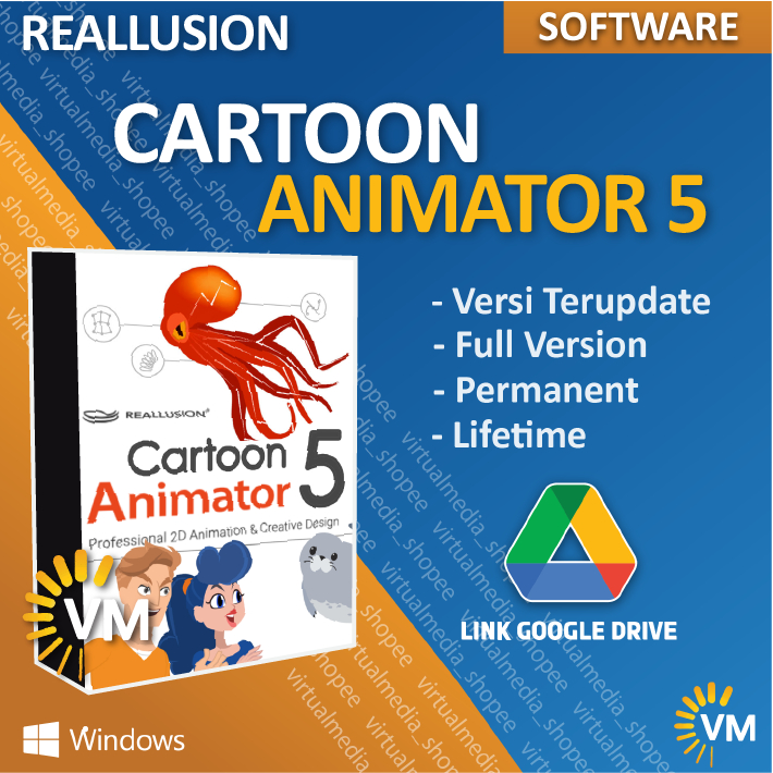 Jual REALLUSION CARTOON ANIMATOR 5 PRO MEMBUAT 2D ANIMASI PROGRAM ...