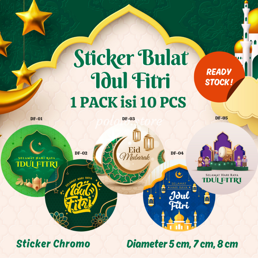 Jual Stiker Toples Lebaran Idul Fitri Sticker Lebaran Hampers Ramadan