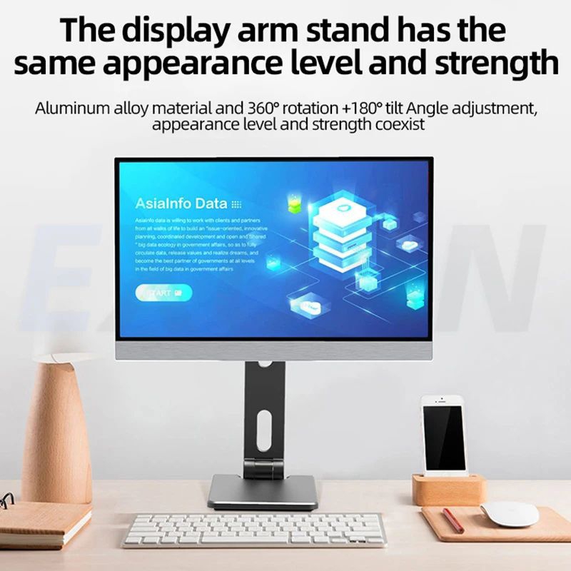 Jual Monitor Stand M3 Hole 75 Width 360 Degree Rotation Change Portable ...