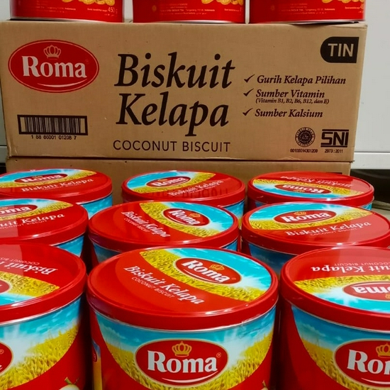 Jual Roma Biskuit Kelapa 345gr Coconut Biscuit Kemasan Kaleng Biscuits