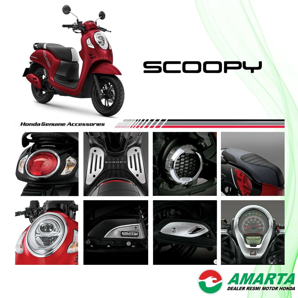 Jual Aksesoris Honda Scoopy Garnish Crom Filter Radiator lampu