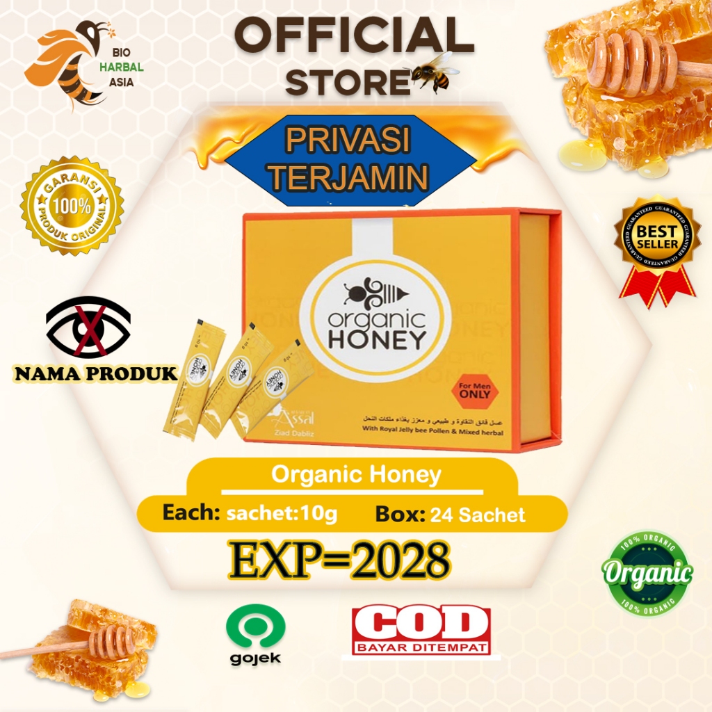 Jual Organic Honey Royal Honey Vip Ori 1Box=24 Sachet EXP 2028 | Shopee  Indonesia