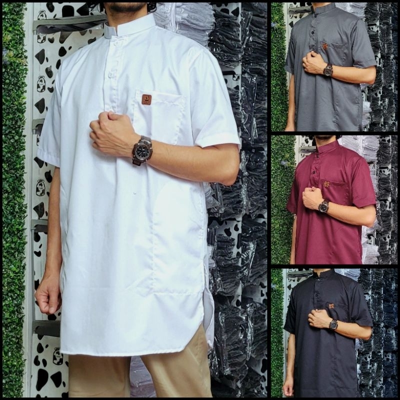 Koko lengan pendek polos. Koko pakistan lengan pendek