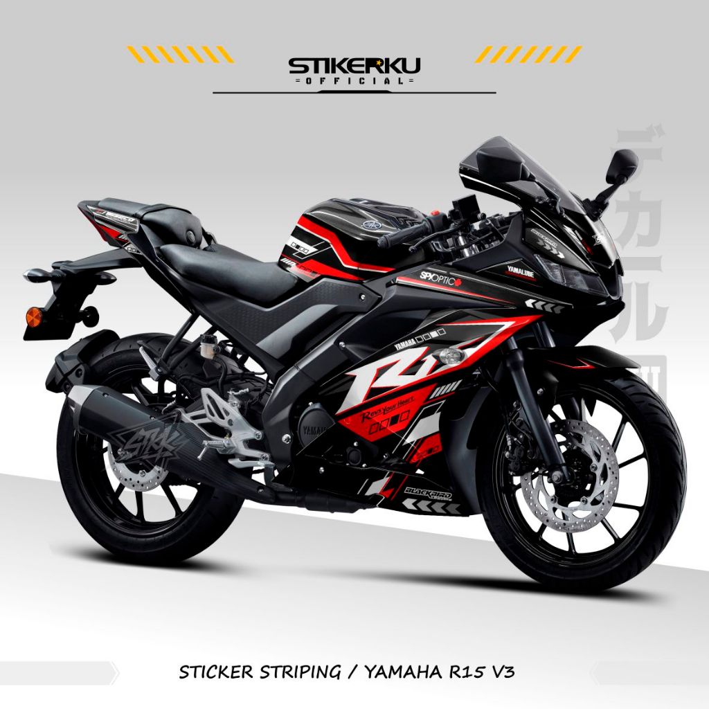 Jual STICKER STRIPING / YAMAHA R15V3 / MOTIF 041 / SEMIFULL / STIKER ...