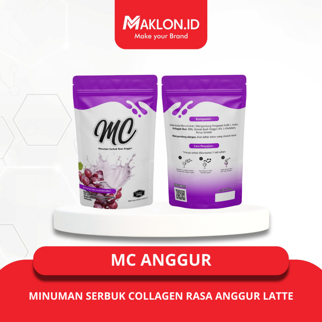 Jual MINUMAN COLLAGEN RASA ANGGUR LATTE KEMASAN 200 GRAM | Shopee Indonesia