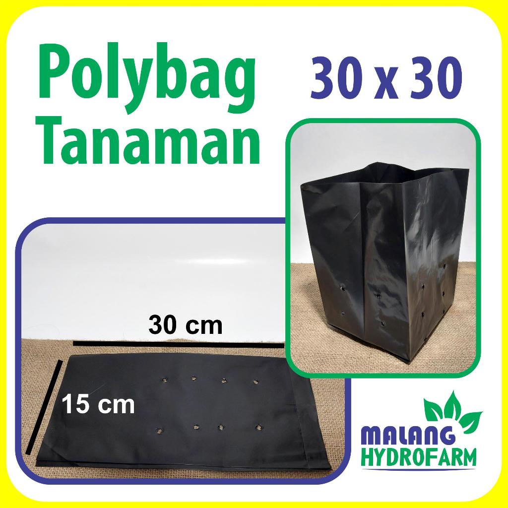 Jual Polybag 30x30 cm satuan pot plastik tanaman hias tabulampot tanah ...