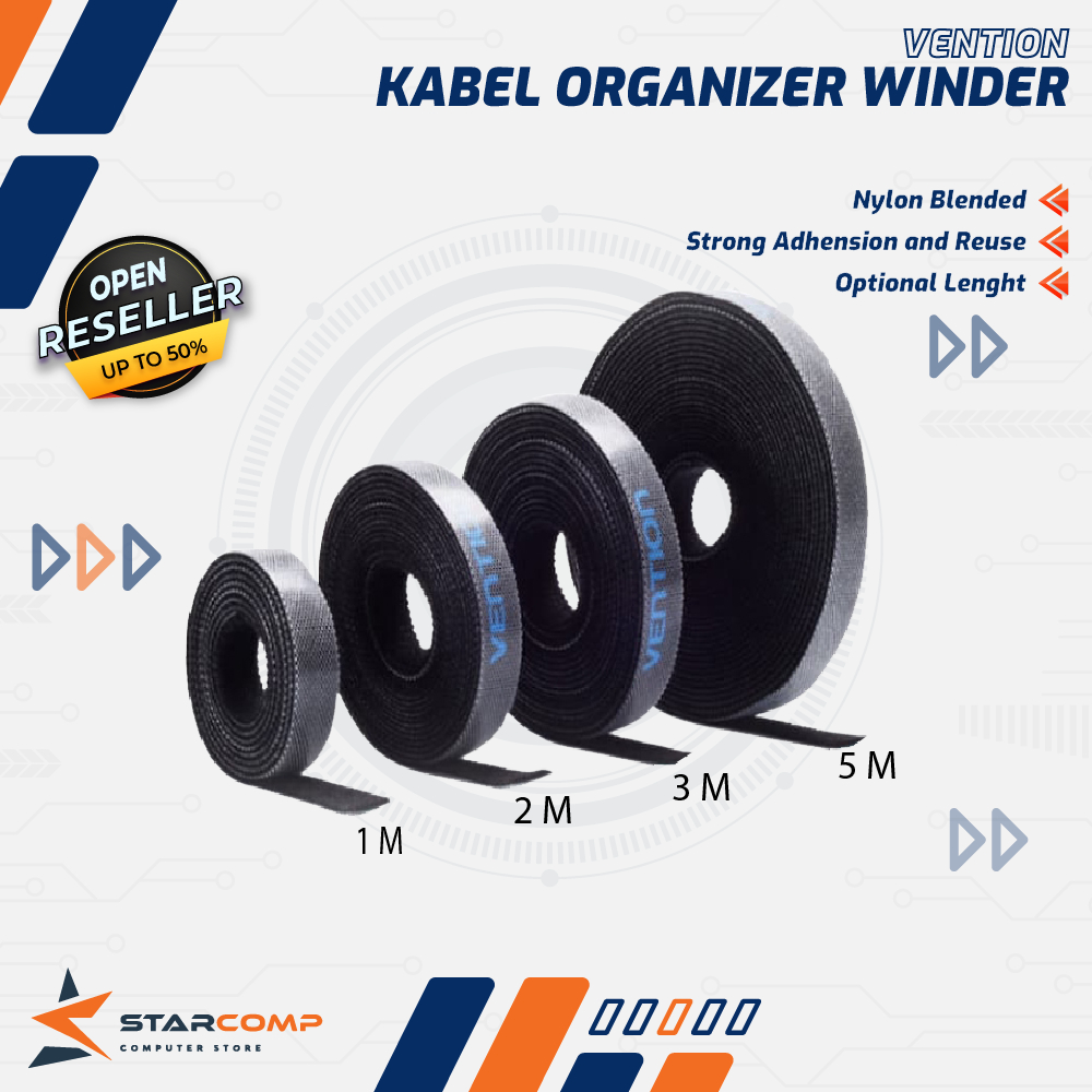 Jual Cable Ties Vention KAA Winder Protector Earphone Velcro Organizer