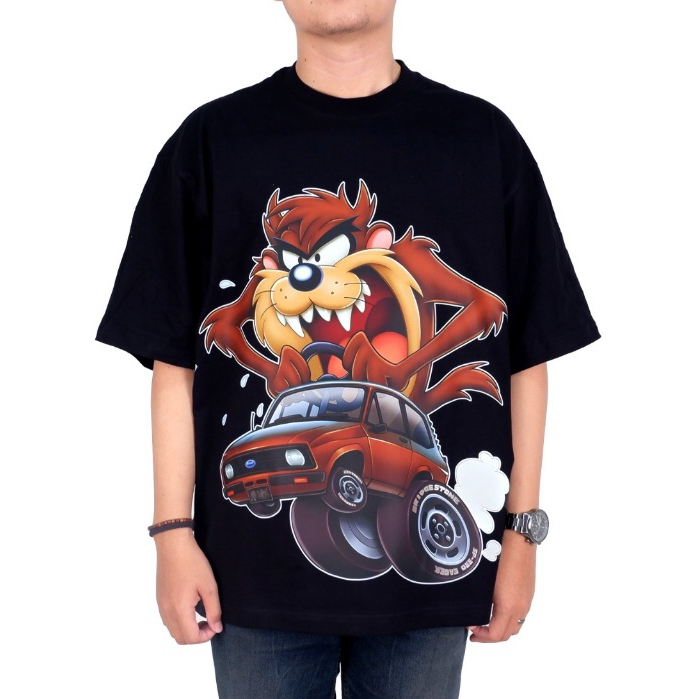 Jual TAZ MANIA RACING TRACK CARTOON ANIMATION KAOS OVERSIZE COMBED 20S ...