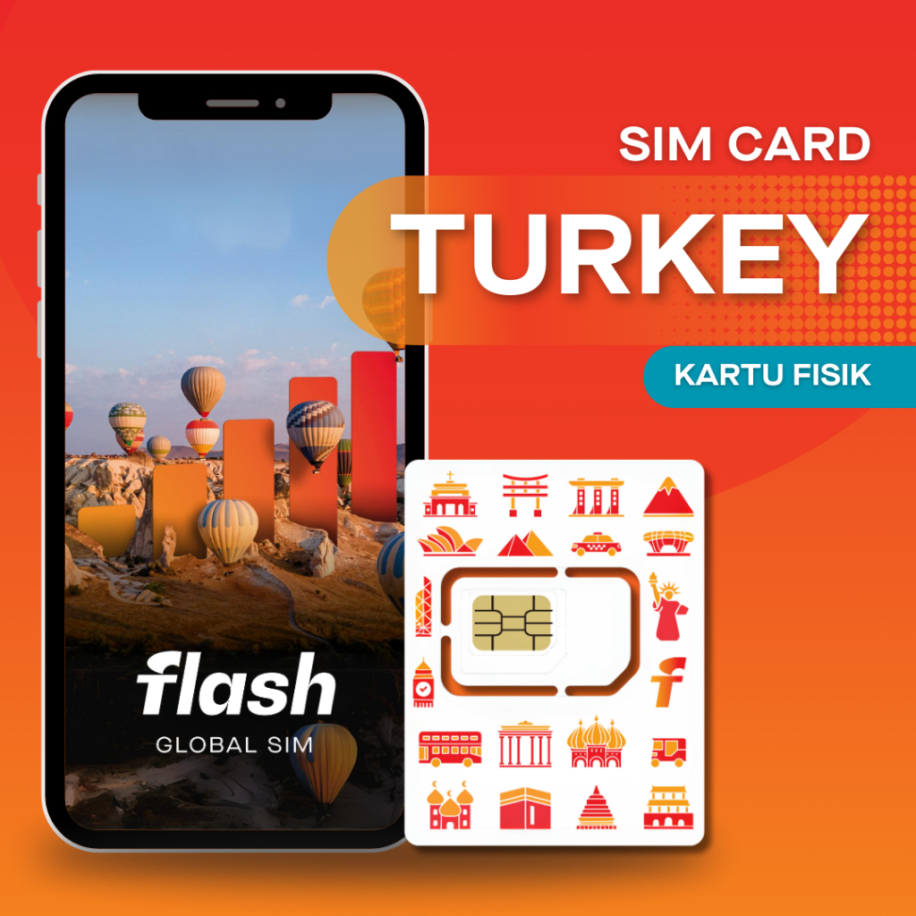 Jual SIM Card Turkey Flash Global SIM Quota (1GB30GB) Kartu