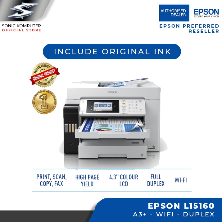 Jual Printer Epson L15160 A3 Multifungsi Wi Fi Duplex All In One Shopee Indonesia 5736