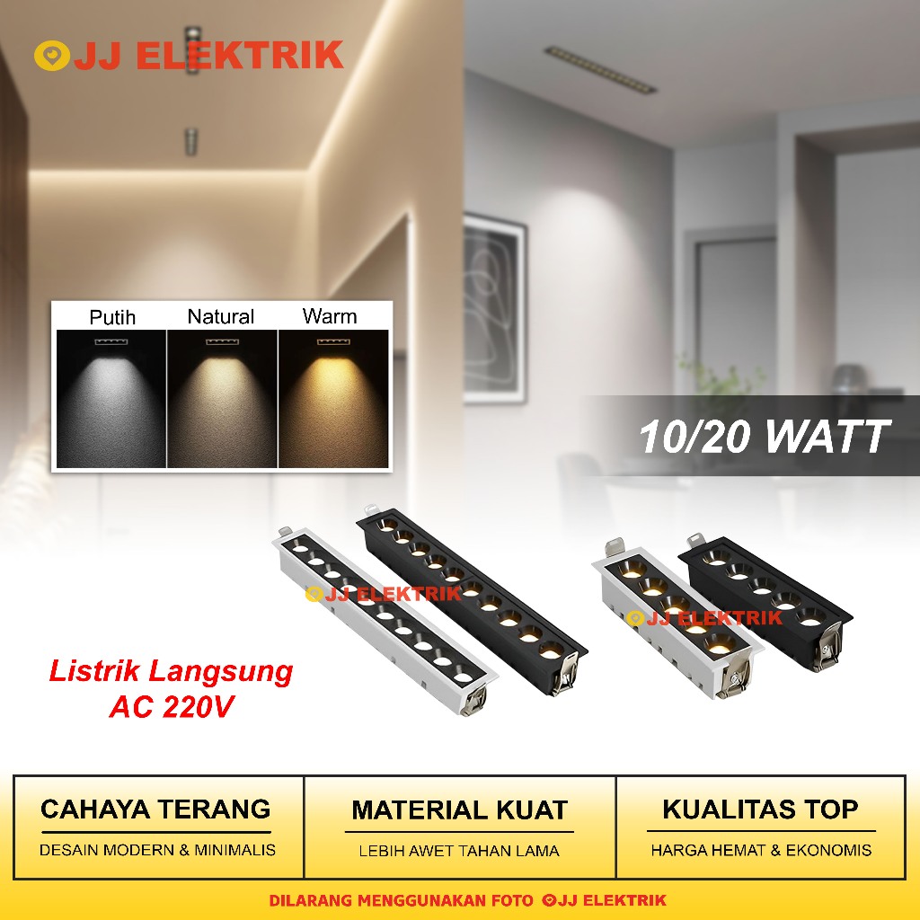 Jual Lampu Downlight Spotlight LED Plafon 10W Kotak Wall Washer 10 Watt ...