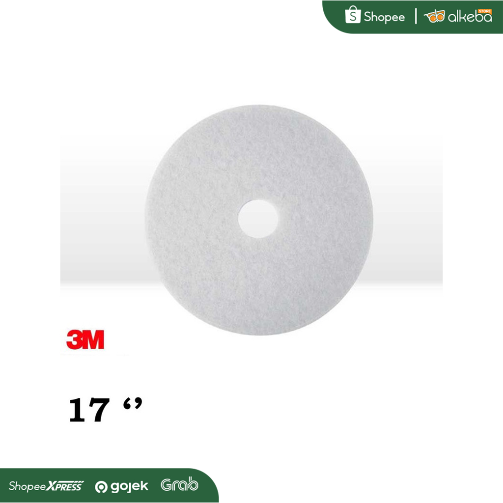 Jual Buffing Pad 3M 17 inch White Spoon Pad Putih Mesin Polisher Lantai ...