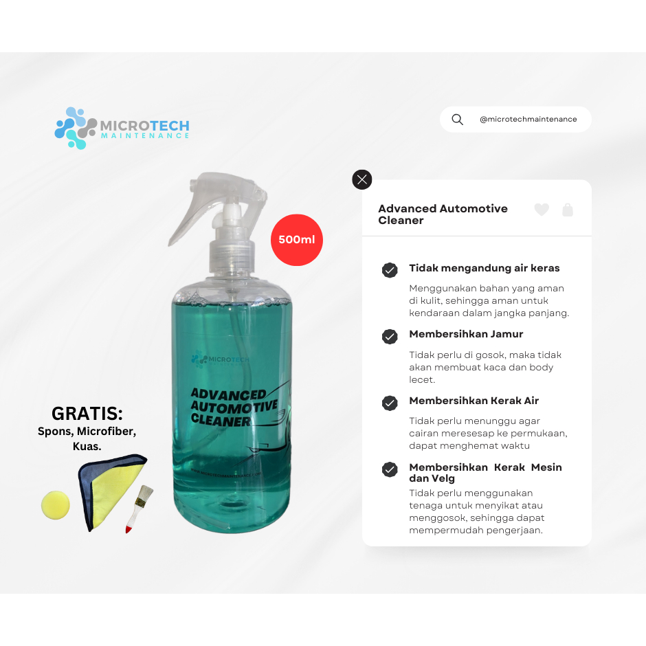 Jual Advanced Automotive Cleaner - MicroTech Maintenance - ALL in ONE ...