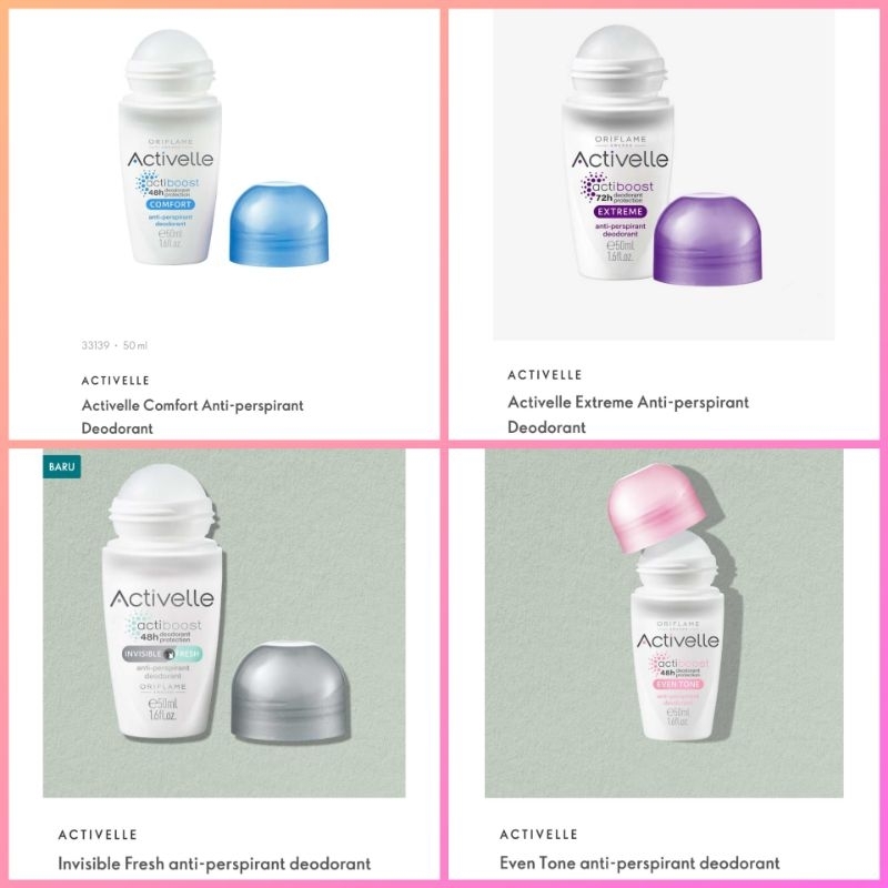 Jual ACTIVELLE EXTREME / COMFORT / EVEN TONE ACTIVELLE DEODORANT ROLL ...