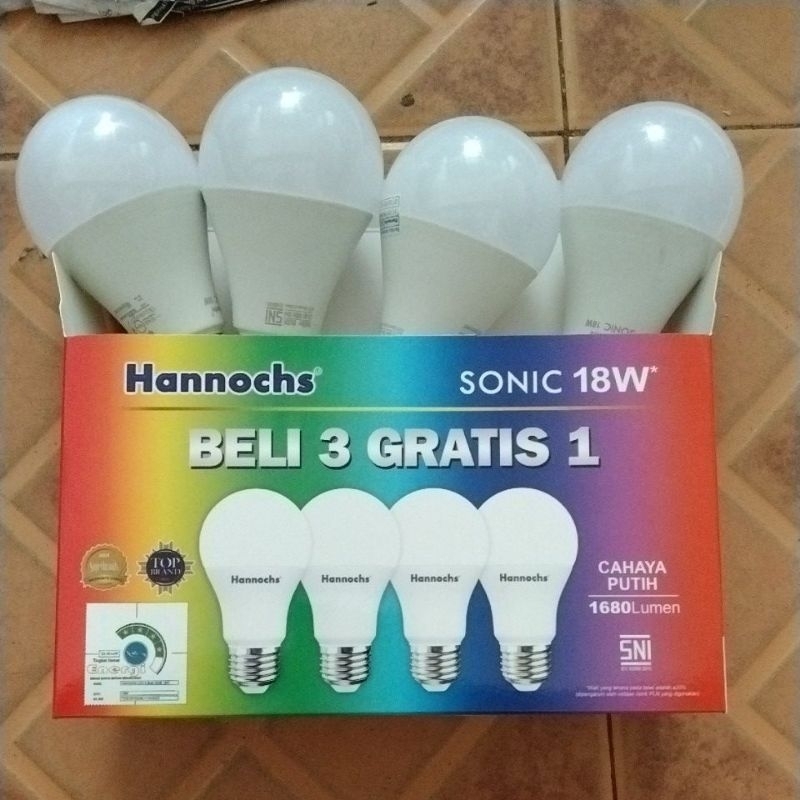 Jual Hannochs Sonic Lampu LED Beli 3Gratis1 18w /lampu LED pack