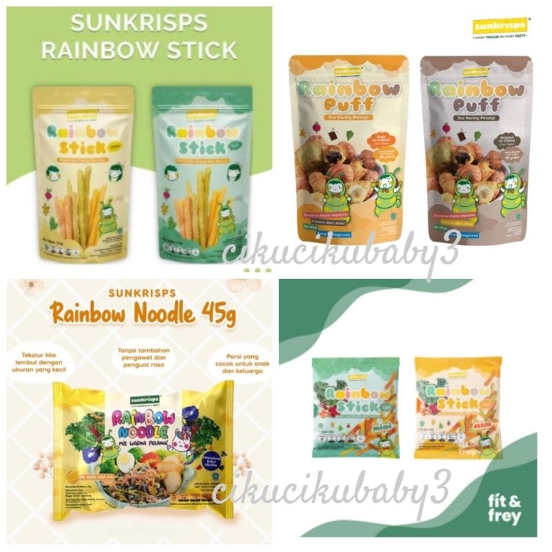 Jual Sunkrisps Rainbow Stick Ori | Cheese 50gr Snack Sehat Bayi Dan ...