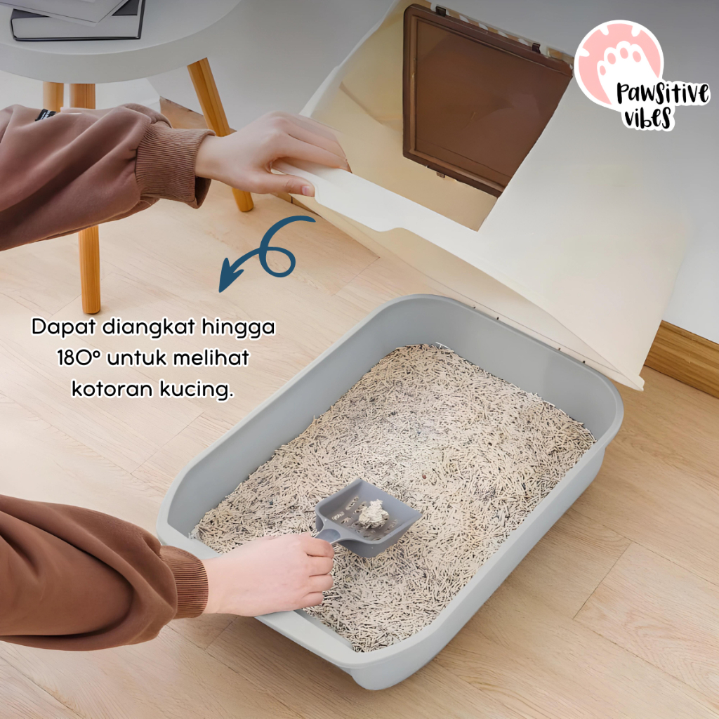 Jual Litter Box Tertutup Dengan 2 Sisi Pintu - Bak Pasir Kucing Free ...