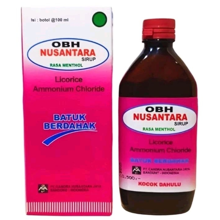 Jual OBH NUSANTARA Sirup - Rasa Menthol (100ml) | Candra Nusantara Jaya ...