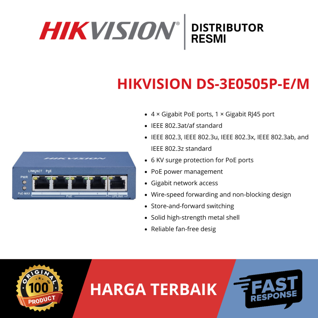 Jual HIKVISION DS-3E0505P-E/M | Shopee Indonesia