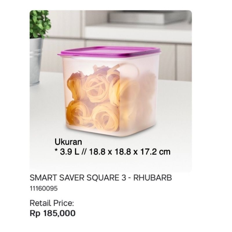 Jual Tupperware Original Promo Smart Server Square Toples Kerupuk Kue 3 ...