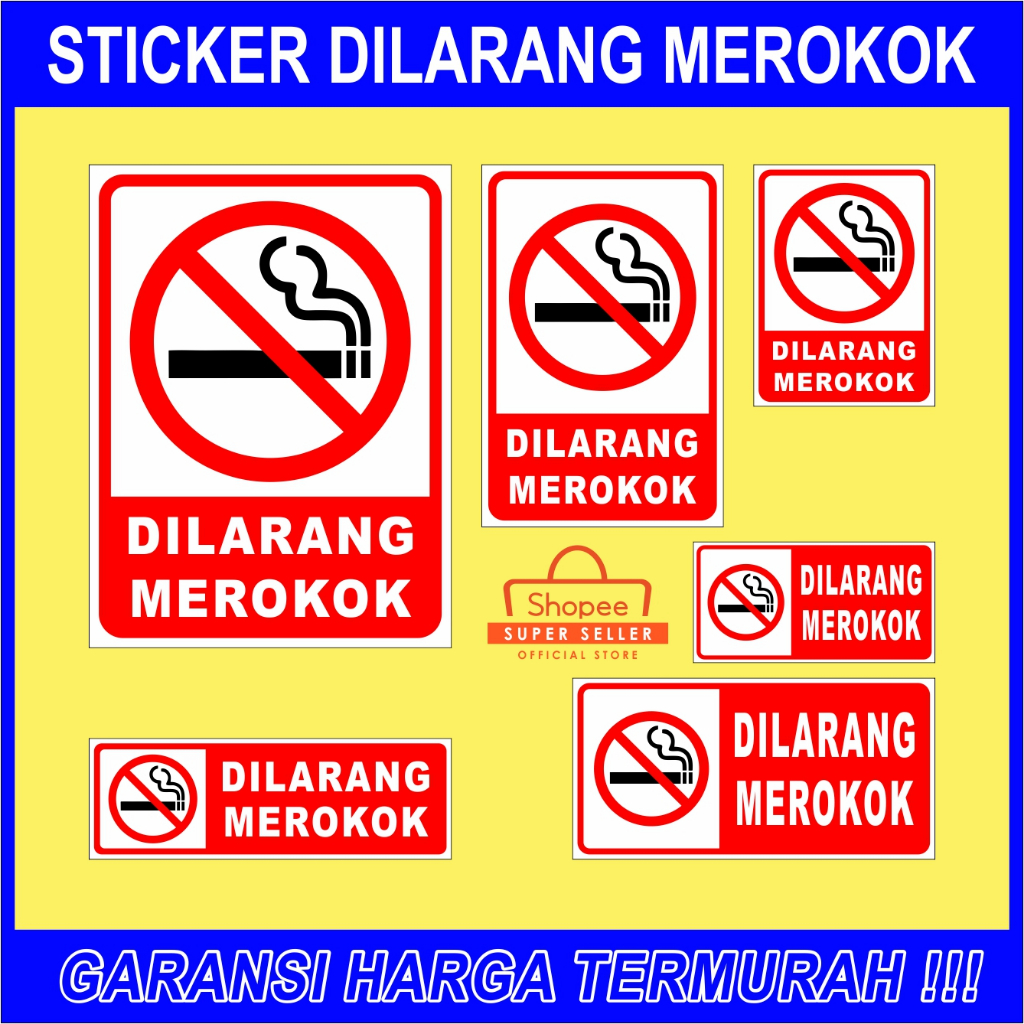 Jual STICKER DILARANG MEROKOK | Shopee Indonesia