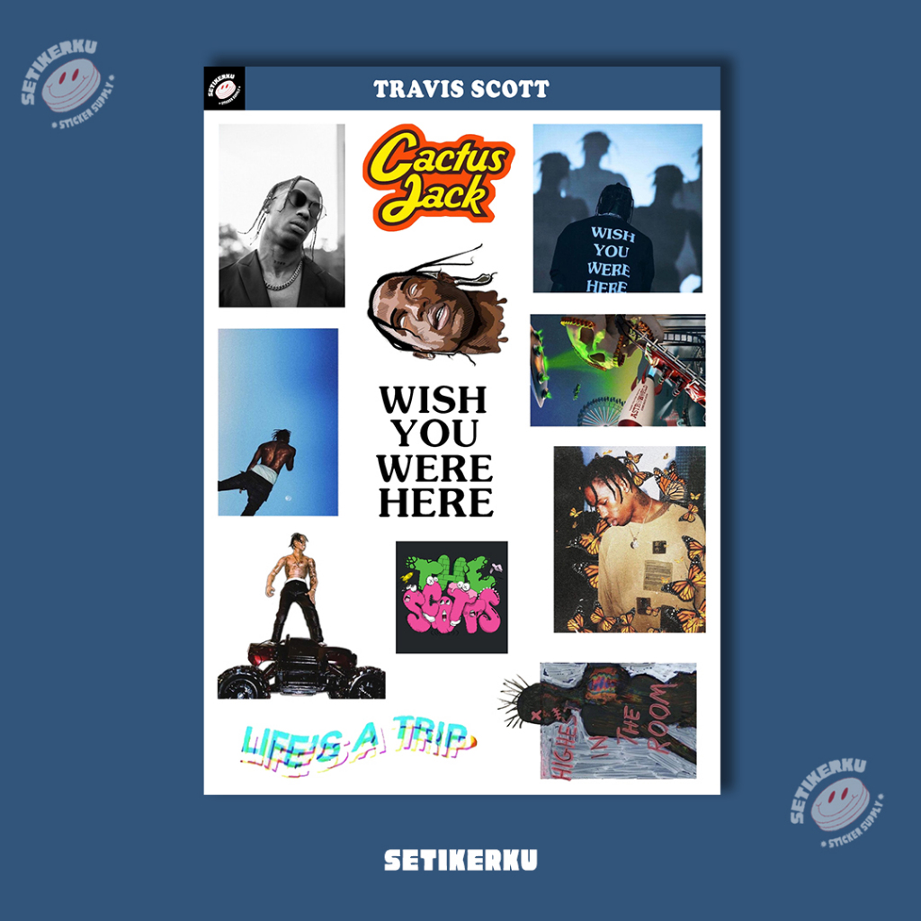 Jual Travis Scott Sticker Pack A6 (12pcs) | Shopee Indonesia