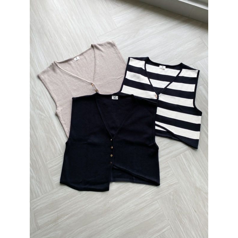 Jual VEST GOLD BUTTON (READY STOCK) | Shopee Indonesia