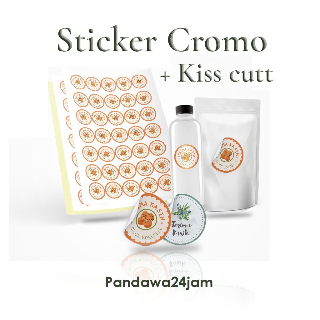 Jual Sticker Custom Cetak Stiker Label Makanan Cromo A3 Free Cutting Shopee Indonesia 3744